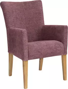 Home Affaire King Armlehnstuhl Polyester weinrot, Eiche natur (25540845-0)