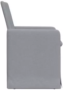vidaXL Esszimmerst&uuml;hle 2er-Set Hellgrau Stoff 57x67x95cm (42017903)