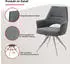 Duo Collection Maila 4-Fußstuhl Polyester/Nylon anthrazit/cashmere 180° drehbar (67396761-0)