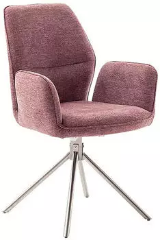 MCA Furniture Greyton Esszimmerstuhl mit Armlehnen, Himbeer, 2er-Set (795)