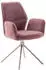 MCA Furniture Greyton Esszimmerstuhl mit Armlehnen, Himbeer, 2er-Set (795)