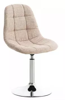 CLP Emil Lounger Stoff, gesteppter Sitz, Trompetenfu&szlig; Chromoptik, Creme (181997904)