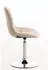CLP Emil Lounger Stoff, gesteppter Sitz, Trompetenfuß Chromoptik, Creme (181997904)