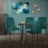 ML-Design Esszimmerstuhl Stoff Petrol, Metallbeine (490018505)