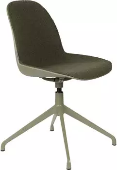 Zuiver Albert Kuip Esszimmerstuhl drehbar Polyester/Aluminium Gr&uuml;n 2er-Set