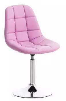 CLP Emil Lounge-Sessel Kunstleder Rosa Drehbar Chromgestell (181997257)