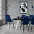 ML-Design Esszimmerstuhl 4er Set Samt Dunkelblau