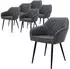 ML-Design Esszimmerstühle 6er-Set Kunstleder Anthrazit