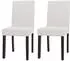 MCW Littau-C-2 Esszimmerstuhl Cord-Stoff, 2er-Set, Creme, Dunkle Beine (Littau-C-2)