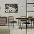 ML-Design Esszimmerstühle 2er Set Rattan Rückenlehne gepolstert, Schwarz