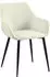 CLP Luena Esszimmerstuhl gepolstert, Stoff, Metallgestell, creme (327422)