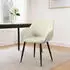 CLP Luena Esszimmerstuhl gepolstert, Stoff, Metallgestell, creme (327422)