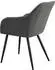 xonox.home Lea Esszimmerstuhl 2er-Set Webstoff Anthrazit Metallbeine 56x83x60cm