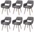 MCW Esszimmerstuhl MCW-A50 II 6er-Set Chenille 465g/m², Braun (MCW-A50 II)