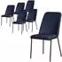 ML-Design Polsterstuhl Stoff Dunkelblau, Metall (490018515)