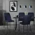 ML-Design Polsterstuhl Stoff Dunkelblau, Metall (490018515)