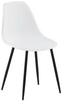 Livetastic Polar Esszimmerstuhl-Set Metall/Kunststoff, Schwarz/Wei&szlig; (002615047202)