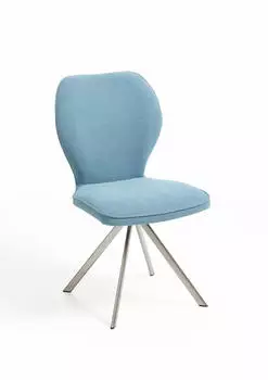 Niehoff Colorado Trend-Line Design-Stuhl Edelstahlgestell, Webstoff blau