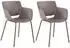 CLP Alpena Gartenstuhl 2er Set Polypropylen, Metallgestell, Taupe (326803)