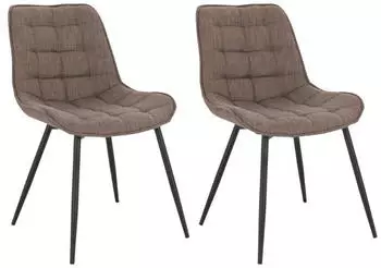 Home Deluxe IKALO Polsterstuhl Samt Grau/Braun, Metallgestell, bis 120kg