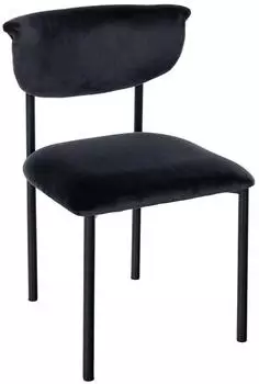 CLP Gambell Esszimmerstuhl Samt, Schwarz (325646)