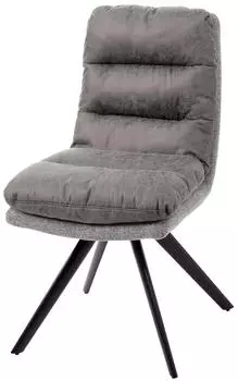 MCW MCW-G66 Esszimmerstuhl drehbar Stoff hellgrau-grau (69832)