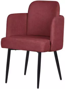 ML-Design Polsterstuhl mit Armlehne, Textil, Rot (490017783)