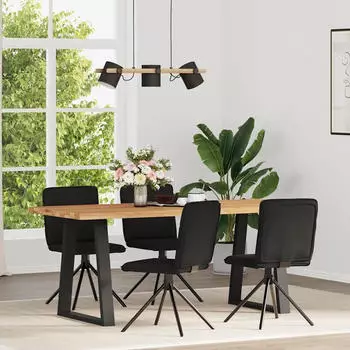 vidaXL Esszimmerst&uuml;hle 4 Stk. Stoff Schwarz (3315334)