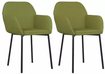 vidaXL Esszimmerst&uuml;hle 2 Stk. Hellgr&uuml;n Samt (344704)