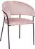 SalesFever Idro Esszimmerstuhl Samt, Rückensteppung, Rose/Schwarz (395486)