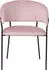 SalesFever Idro Esszimmerstuhl Samt, Rückensteppung, Rose/Schwarz (395486)