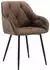 Woltu Dining chair in faux leather and metal dark brown