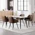 Woltu Dining chair in faux leather and metal dark brown