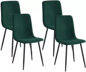 Hela Leipzig 4-Fu&szlig;stuhl Cordoptik moosgr&uuml;n, 4er-Set (99635861)