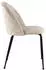 Kauf-Unique Melbourne 6er-Set Esszimmerstühle Velours, Metall mattschwarz, beige