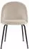 Kauf-Unique Melbourne 6er-Set Esszimmerstühle Velours, Metall mattschwarz, beige