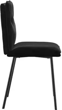 vidaXL Esszimmerst&uuml;hle 2 Stk. Samt Schwarz (4101315)