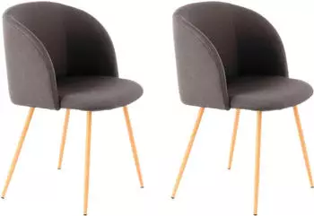 Kayoom Celina 210 2er-Set Polsterstuhl Webstoff schwarz (Celina 210)