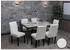 Chefgastro Esszimmerstuhl 6er-Set Cord Textil, cremeweiß, dunkle Beine, 90x42x50cm (RMV85-178)