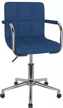 vidaXL Esszimmerstuhl Drehbar Stoff Blau