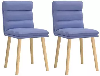 vidaXL Esszimmerst&uuml;hle 2 Stk. Stoff Jeansblau (4101303)