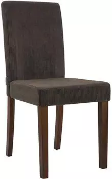 CLP Ina Esszimmerstuhl Cordbezug Holzgestell, braun/antik-dunkel (326068)