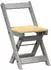 vidaXL Corona Klappstuhl 4er-Set Kiefer Massivholz Grau (4013438)