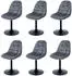 MCW MCW-A60 Esszimmerstuhl 6er-Set Chenille 465g/m² drehbar, dunkelgrau (MCW-A60-C-6)
