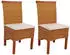 MCW Esszimmerstuhl Var-M42 2er-Set Korbgeflecht/Rattan mit Sitzkissen (Var-M42-2)