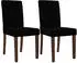 CLP Ina Esszimmerstuhl 2er Set Cordbezug gepolstert, Holzgestell schwarz (327536)