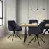 ML-Design Esszimmerstuhl drehbar 360°, Textil Webstoff, Anthrazit, 6er-Set (490015001)