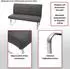 MCW G55 Esszimmer-Set Sitzbank + 2 Stühle mit Armlehne, Textil, Grau-Braun (MCW-G55)