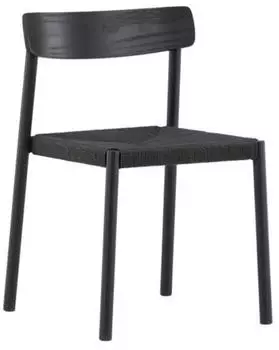 Livetastic Malm&ouml;n Esszimmerstuhl Schwarz, Holz/Metall, furniert (002615044502)