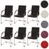 MCW Perm-6 Freischwinger Esszimmerstuhl mit Armlehnen, PVC, braun, 6er-Set